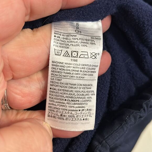 OLD NAVY Frost Free Puffer Vest Blue Size Small Women's Fleece Lined Jacket - Picture 4 of 5